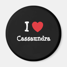 Amo la camiseta del corazón de Cassaundra Iman De Frigorífico