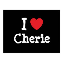 Amo la camiseta del corazón de Cherie Postales