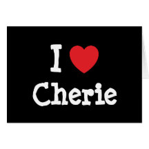 Amo la camiseta del corazón de Cherie Tarjeton
