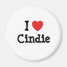 Amo la camiseta del corazón de Cindie Imanes De Nevera