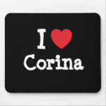 Amo la camiseta del corazón de Corina Alfombrillas De Ratones