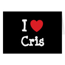 Amo la camiseta del corazón de Cris Tarjeta