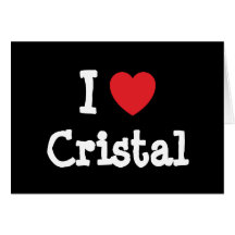 Amo la camiseta del corazón de Cristal Tarjetas