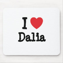 Amo la camiseta del corazón de Dalia Tapetes De Ratones