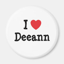 Amo la camiseta del corazón de Deeann Imán Para Frigorífico