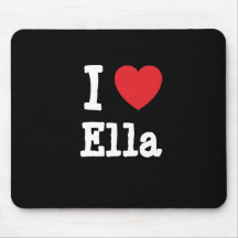 Amo la camiseta del corazón de Ella Alfombrillas De Raton