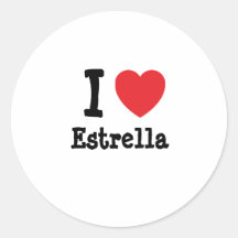 Amo la camiseta del corazón de Estrella Pegatina