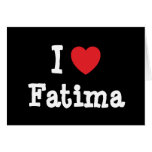 Amo la camiseta del corazón de Fátima Felicitacion