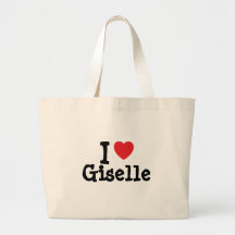 Amo la camiseta del corazón de Giselle Bolsas De Mano