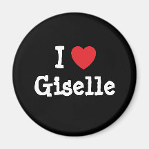 Amo la camiseta del corazón de Giselle Imanes Para Frigoríficos