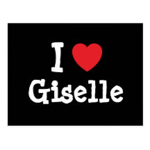 Amo la camiseta del corazón de Giselle Tarjeta Postal