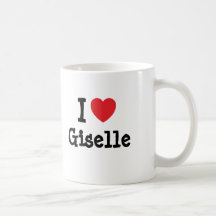 Amo la camiseta del corazón de Giselle Tazas