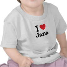 Amo la camiseta del corazón de Jana