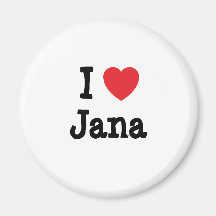 Amo la camiseta del corazón de Jana Iman De Frigorífico