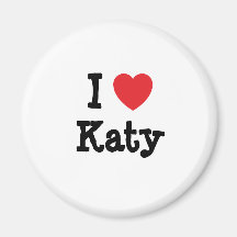 Amo la camiseta del corazón de Katy Imanes De Nevera