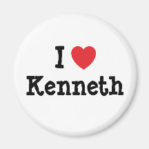 Amo la camiseta del corazón de Kenneth Imán De Nevera