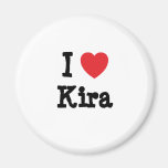 Amo la camiseta del corazón de Kira Iman De Frigorífico