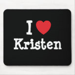 Amo la camiseta del corazón de Kristen Tapete De Ratón