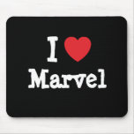 Amo la camiseta del corazón de la maravilla alfombrillas de ratones