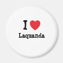 Amo la camiseta del corazón de Laquanda Imanes