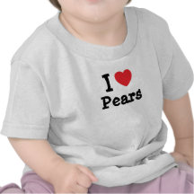 Amo la camiseta del corazón de las peras