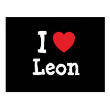 Amo la camiseta del corazón de León Postal