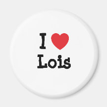 Amo la camiseta del corazón de Lois Imán De Nevera