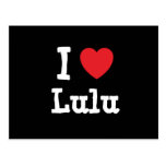 Amo la camiseta del corazón de Lulu Postales