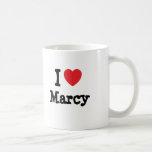 Amo la camiseta del corazón de Marcy Tazas
