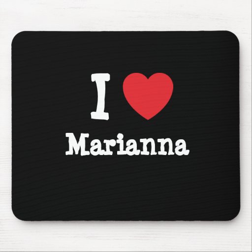 Amo la camiseta del corazón de Marianna Alfombrilla De Raton