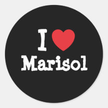 Amo la camiseta del corazón de Marisol Etiquetas Redondas