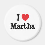 Amo la camiseta del corazón de Martha Imán De Frigorífico