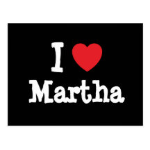Amo la camiseta del corazón de Martha Postal