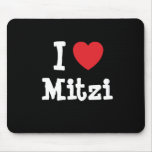 Amo la camiseta del corazón de Mitzi Tapetes De Ratones