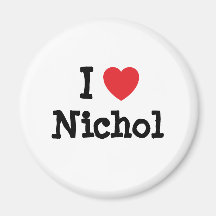 Amo la camiseta del corazón de Nichol Iman