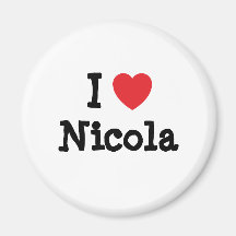 Amo la camiseta del corazón de Nicola Iman De Nevera