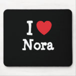 Amo la camiseta del corazón de Nora Tapete De Ratón