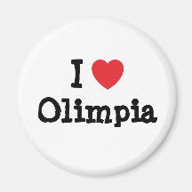 Amo la camiseta del corazón de Olimpia Imán De Nevera