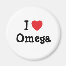 Amo la camiseta del corazón de Omega Iman De Frigorífico