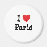 Amo la camiseta del corazón de París Imán