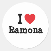 Amo la camiseta del corazón de Ramona Etiqueta
