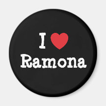 Amo la camiseta del corazón de Ramona Imán De Frigorifico
