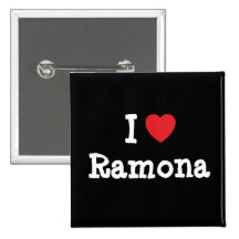 Amo la camiseta del corazón de Ramona Pins
