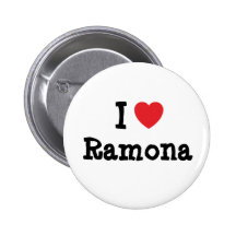 Amo la camiseta del corazón de Ramona Pins
