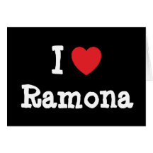 Amo la camiseta del corazón de Ramona Tarjetón