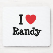 Amo la camiseta del corazón de Randy Tapete De Ratones