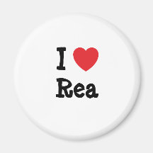 Amo la camiseta del corazón de Rea Imán De Nevera