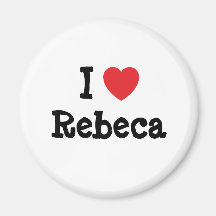 Amo la camiseta del corazón de Rebeca Imanes