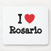 Amo la camiseta del corazón de Rosario Tapete De Raton