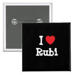 Amo la camiseta del corazón de Rubi Pins